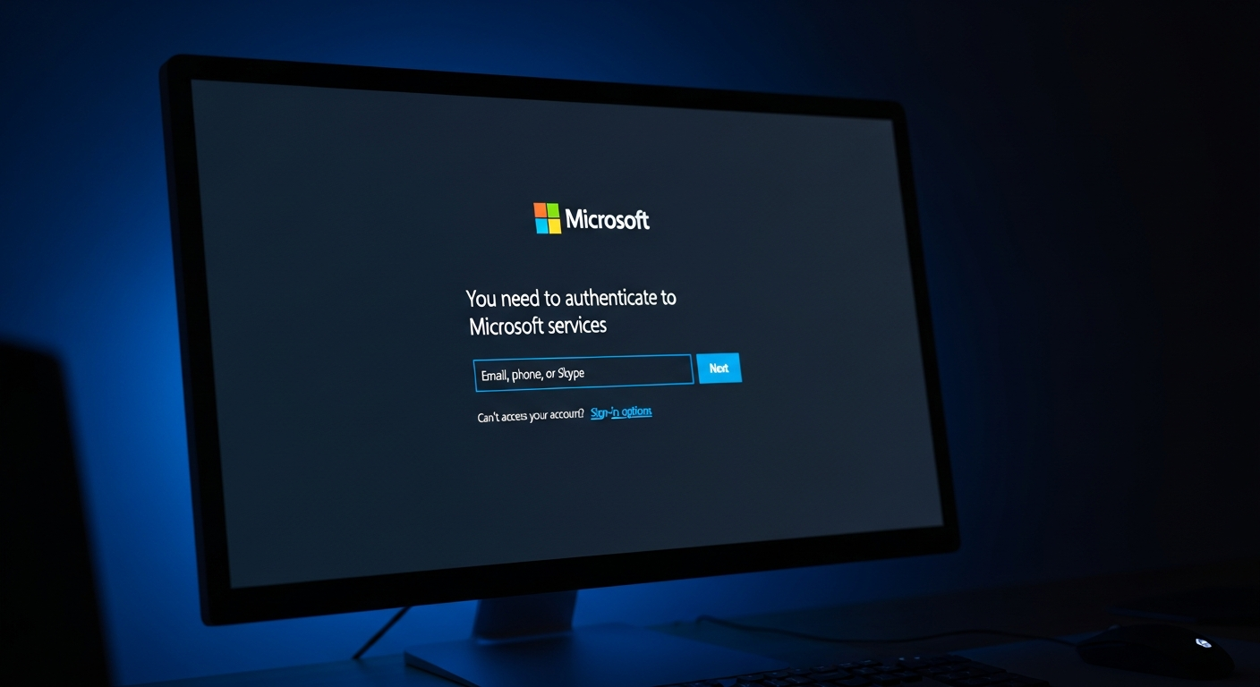 you need to authenticate to microsoft services