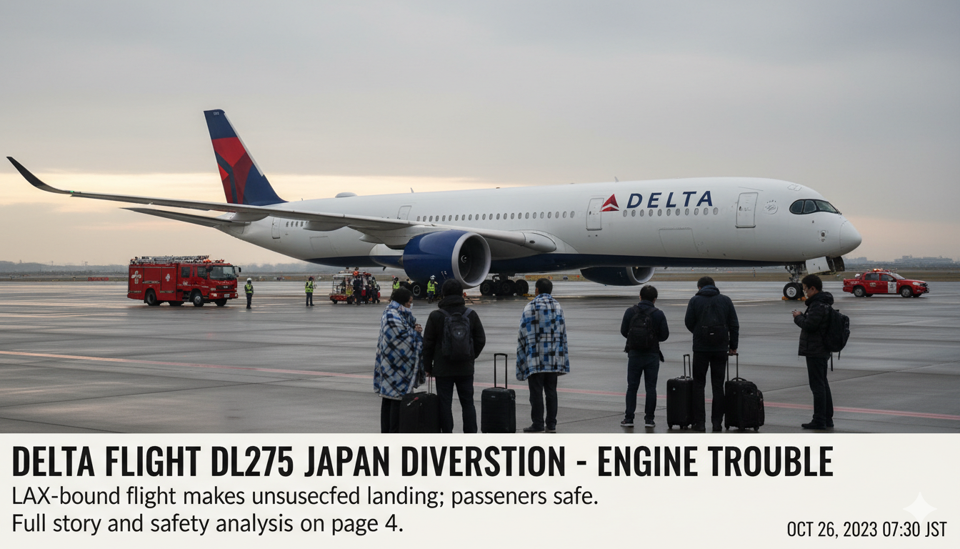 Delta flight DL275 Japan diversion LAX